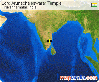 Lord Arunachaleswarar Temple satellite map